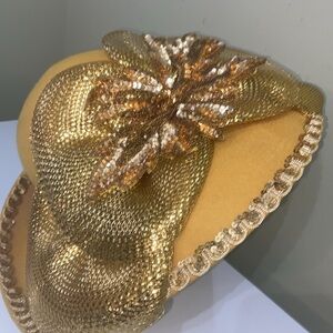 Beautiful Mustard  Dress/Church Hat by Jezebel